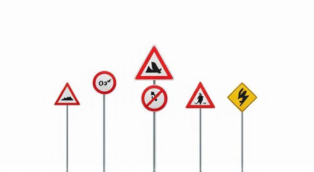 Image of various Swiss road signs illustrating regulations.